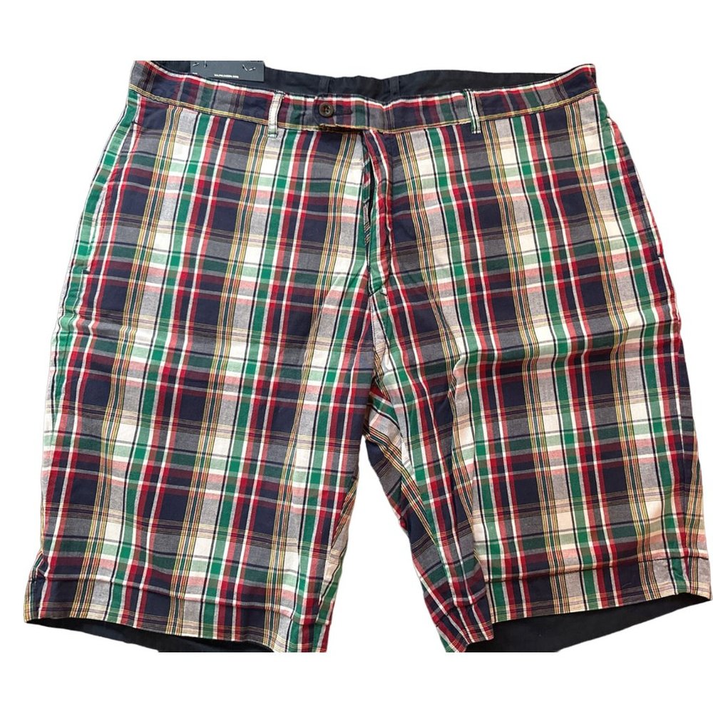 NEW Polo Ralph Lauren Reversible Shorts! 38  Navy to Plaid 2 Shorts in 1 Heavier